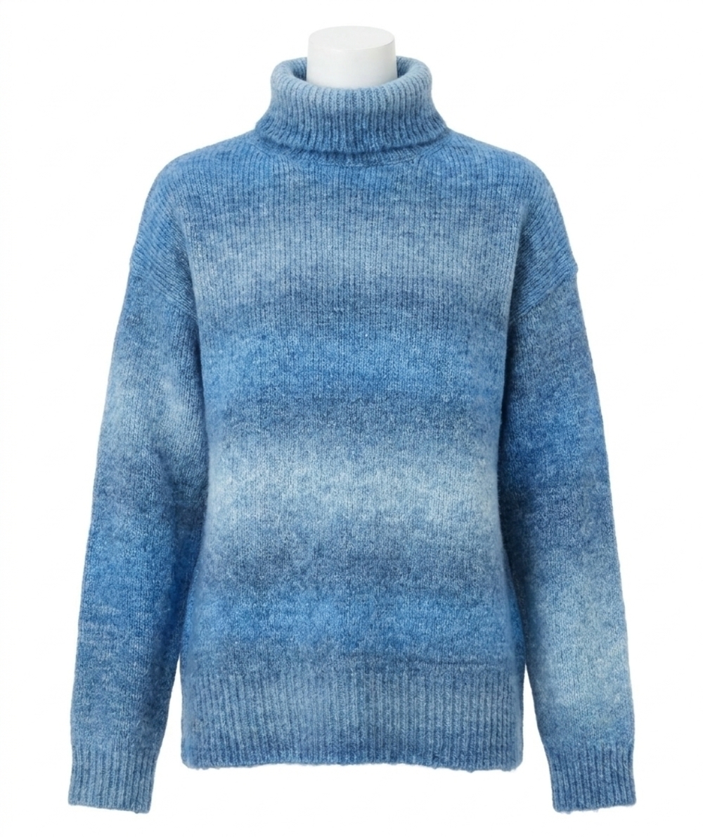 NEW &MERCI ombré turtleneck sweater in blue mix